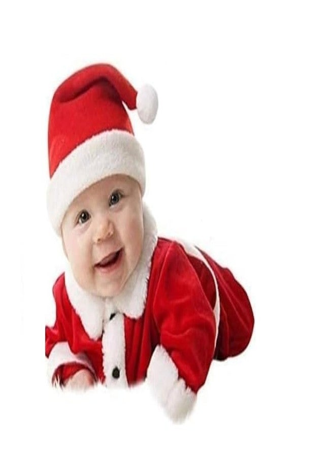 Ublic Warm Fleece Santa Claus Cap, Christmas Hat Cute Red Santa Hat Christmas Party Prop Accessories Costumes Free Size (2) - Image 3